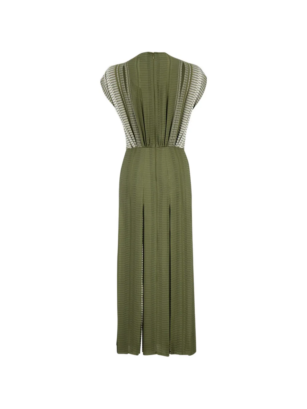 Zeus+Dione Selene V-neck midi dress - Groen