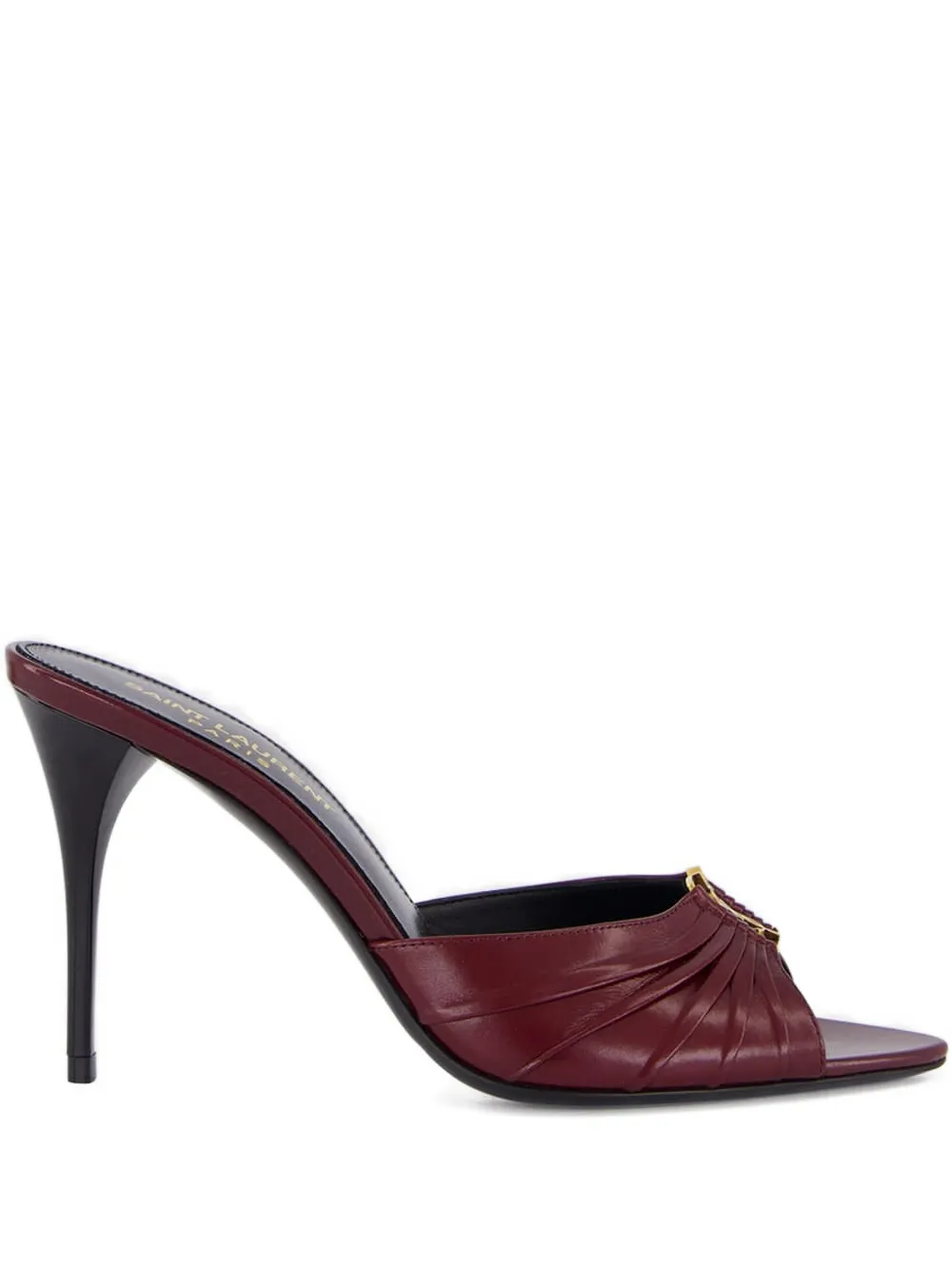 Saint Laurent Babylone leren sandalen met logo Rood