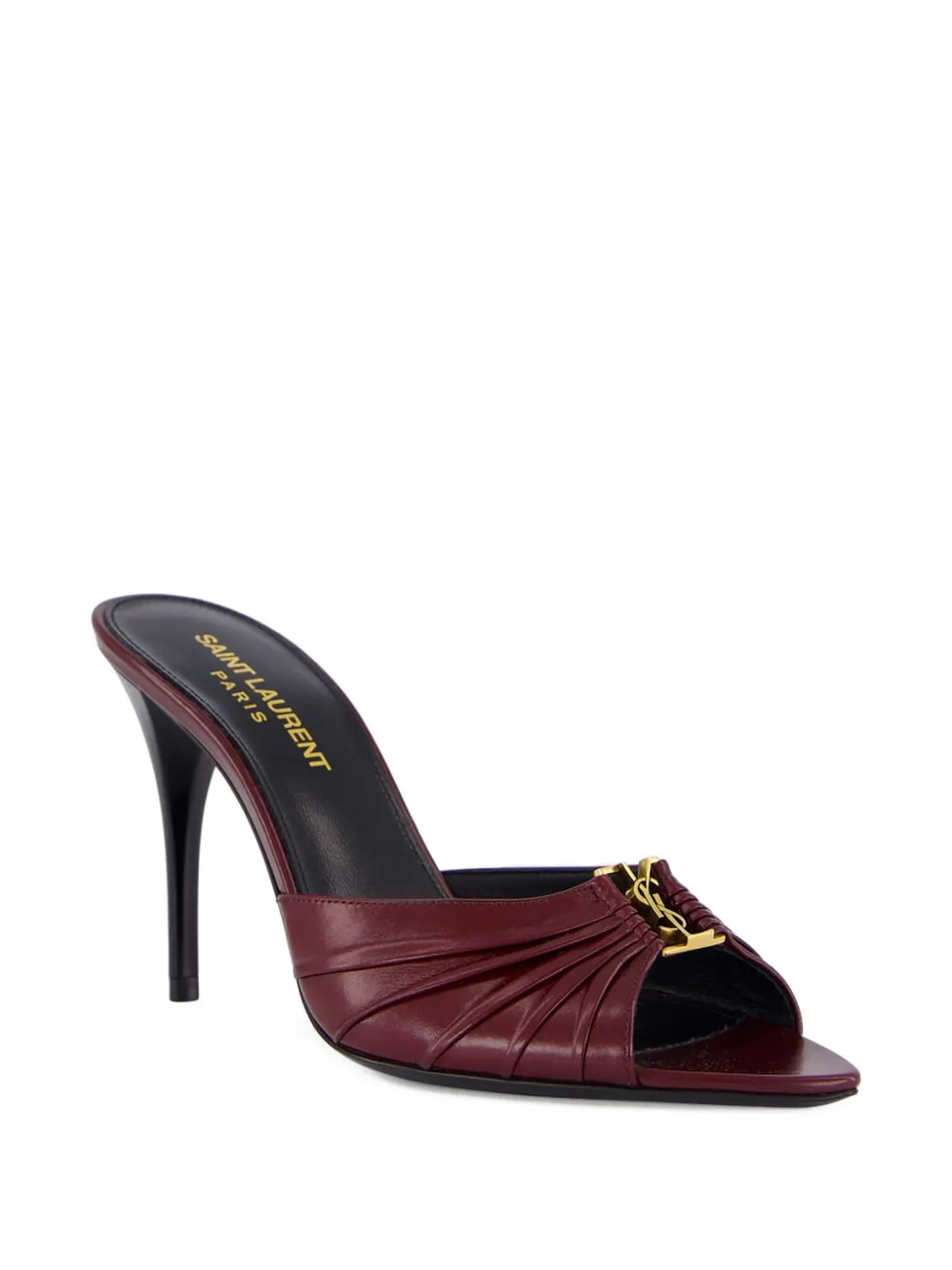 Saint Laurent Babylone leren sandalen met logo Rood