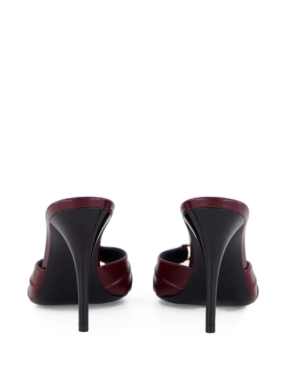 Saint Laurent Babylone leren sandalen met logo Rood