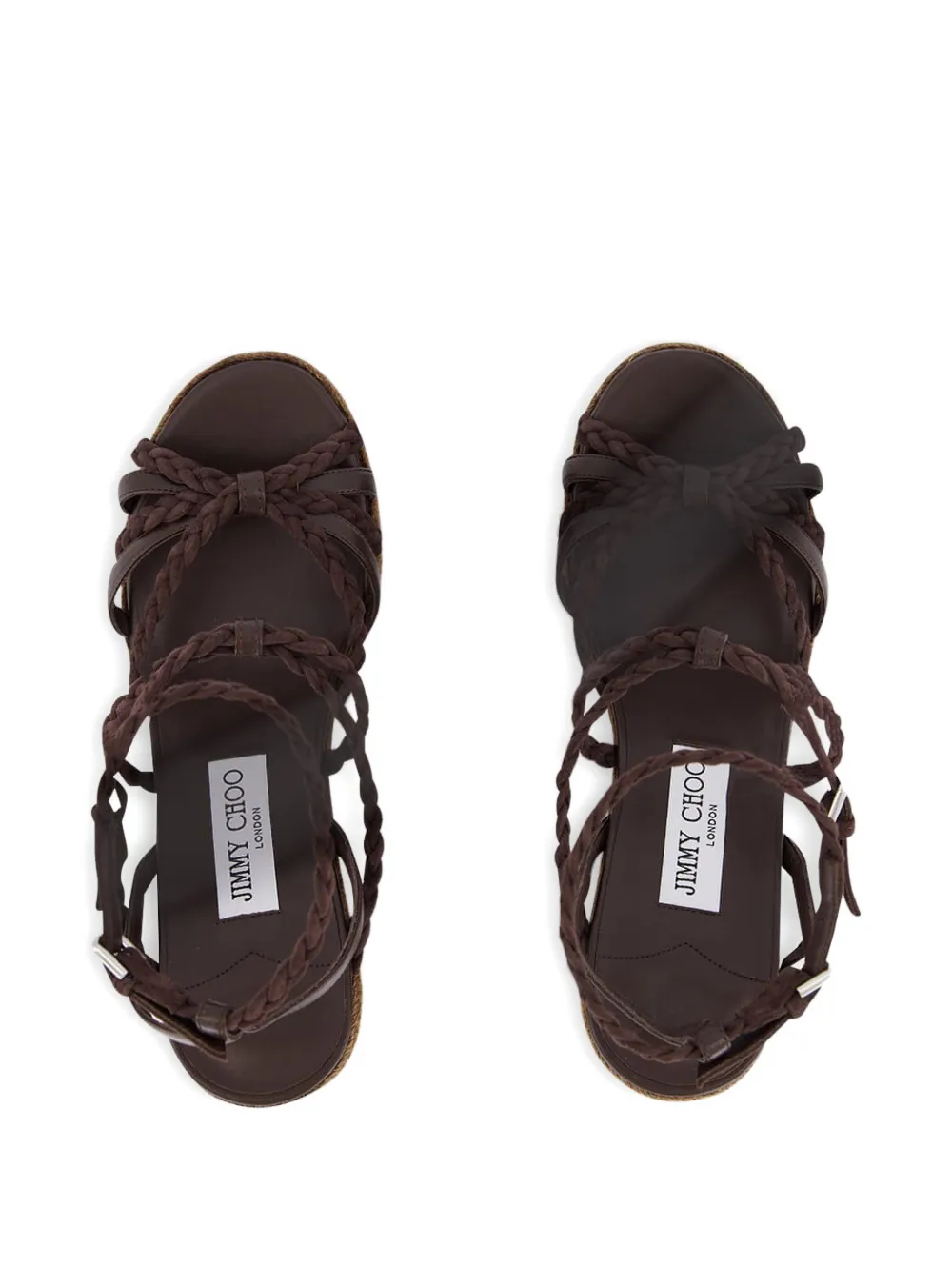 Jimmy Choo Nyra sandalen met sleehak Bruin