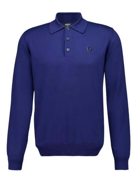 FENDI playera tipo polo manga larga