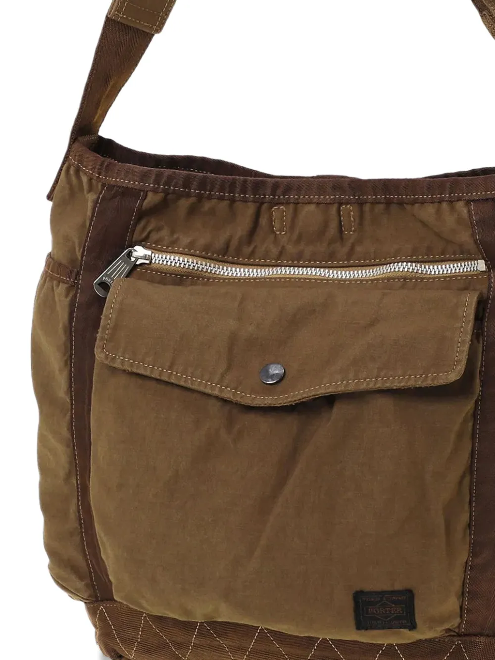 Porter-Yoshida & Co. Schoudertas met ritszak Bruin