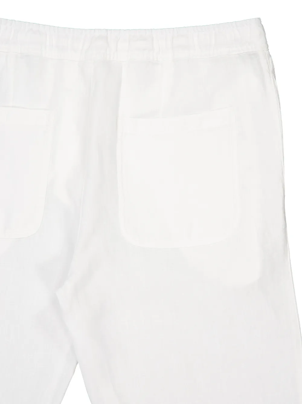 120% Lino Broek met trekkoordtaille Wit
