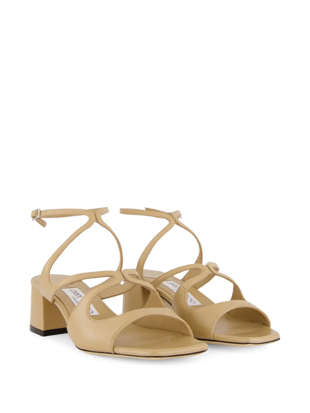 Jimmy Choo Azilia leren sandalen met bandjes Beige