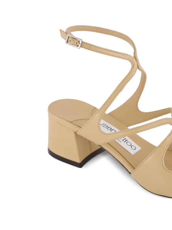 Jimmy Choo Azilia Strappy Leather Sandals | Neutrals | FARFETCH