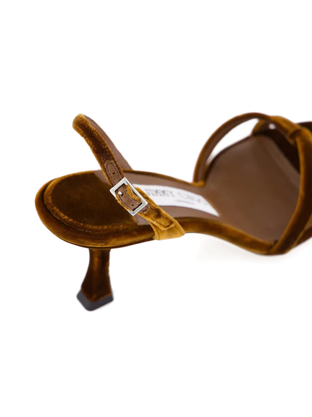 Jimmy Choo Elsy fluwelen sandalen Bruin