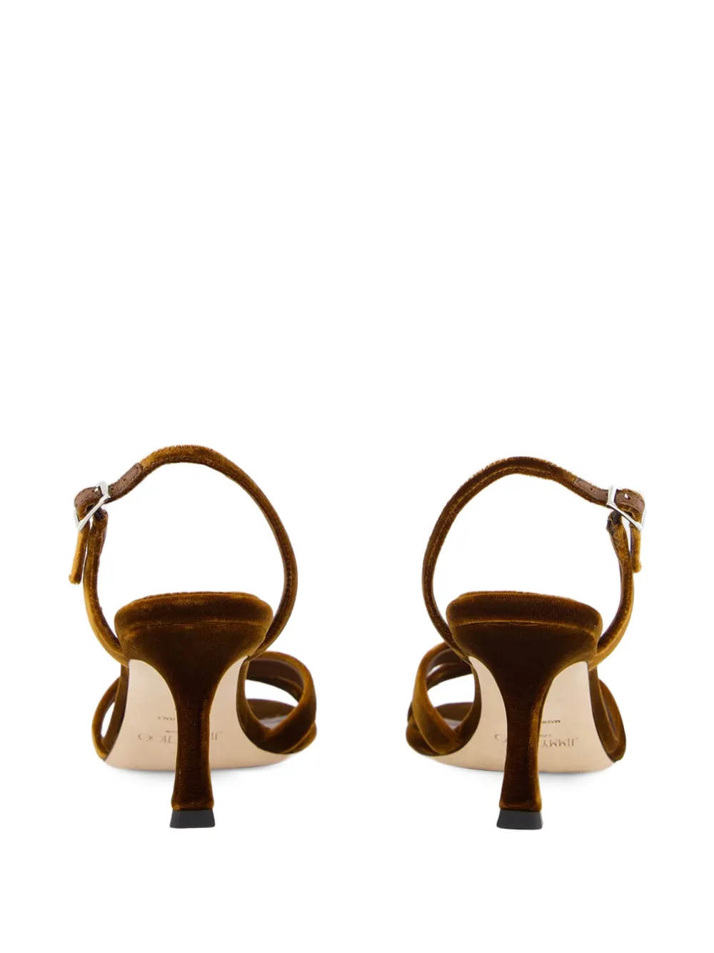  Jimmy Choo Elsy Velvet Sandals - Brown 