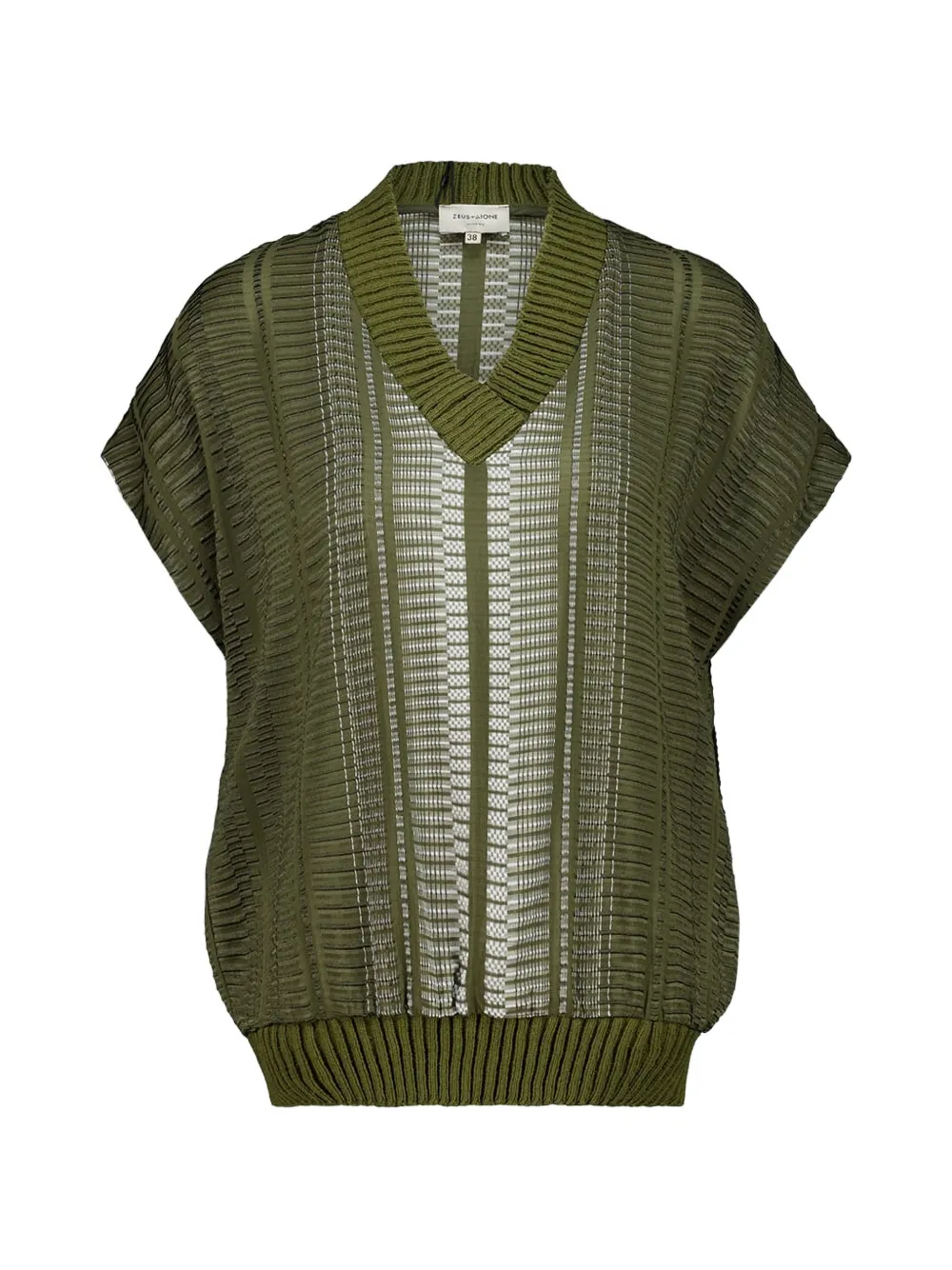 Zeus+Dione V-neck sleeveless vest - Verde