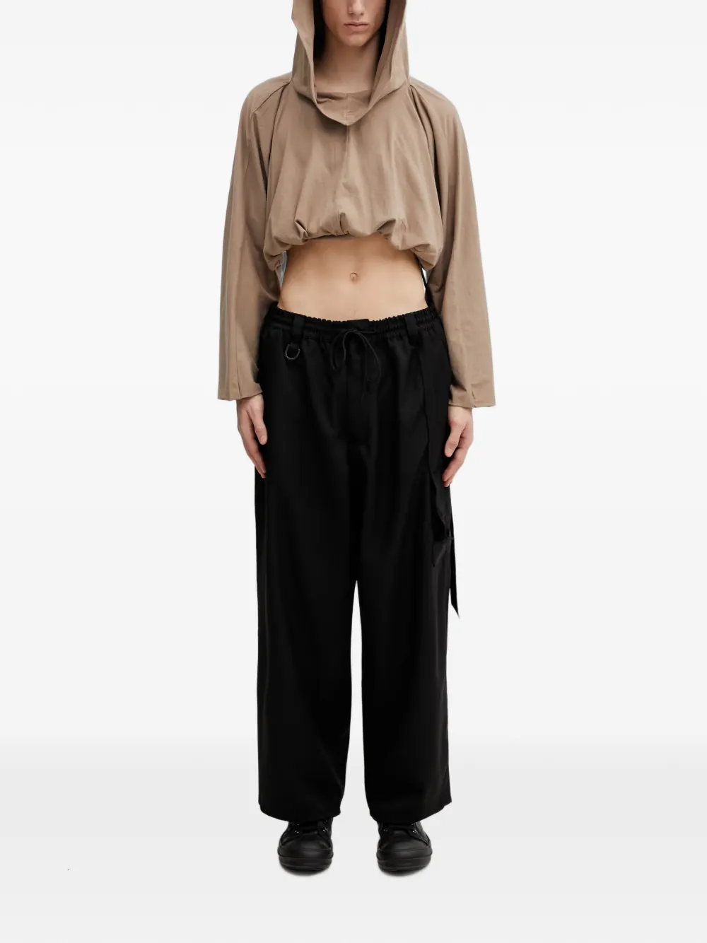Y-3 Uniform cargo broek met logoprint Zwart