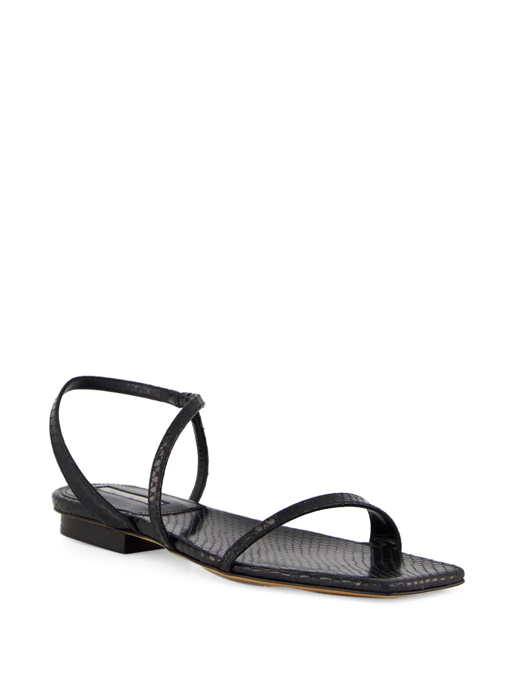 Emme Parsons Delice snake-embossed sandals Zwart