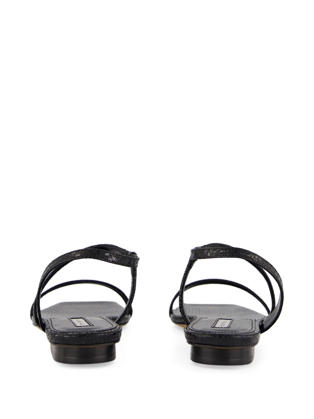 Emme Parsons Delice snake-embossed sandals Zwart