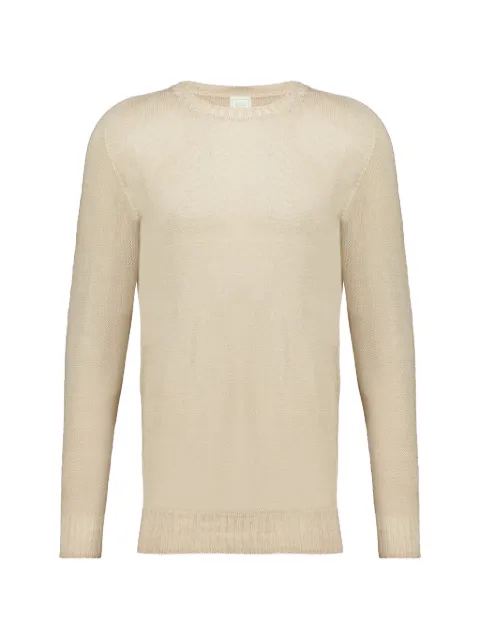120% Lino safari knitted long-sleeve sweater