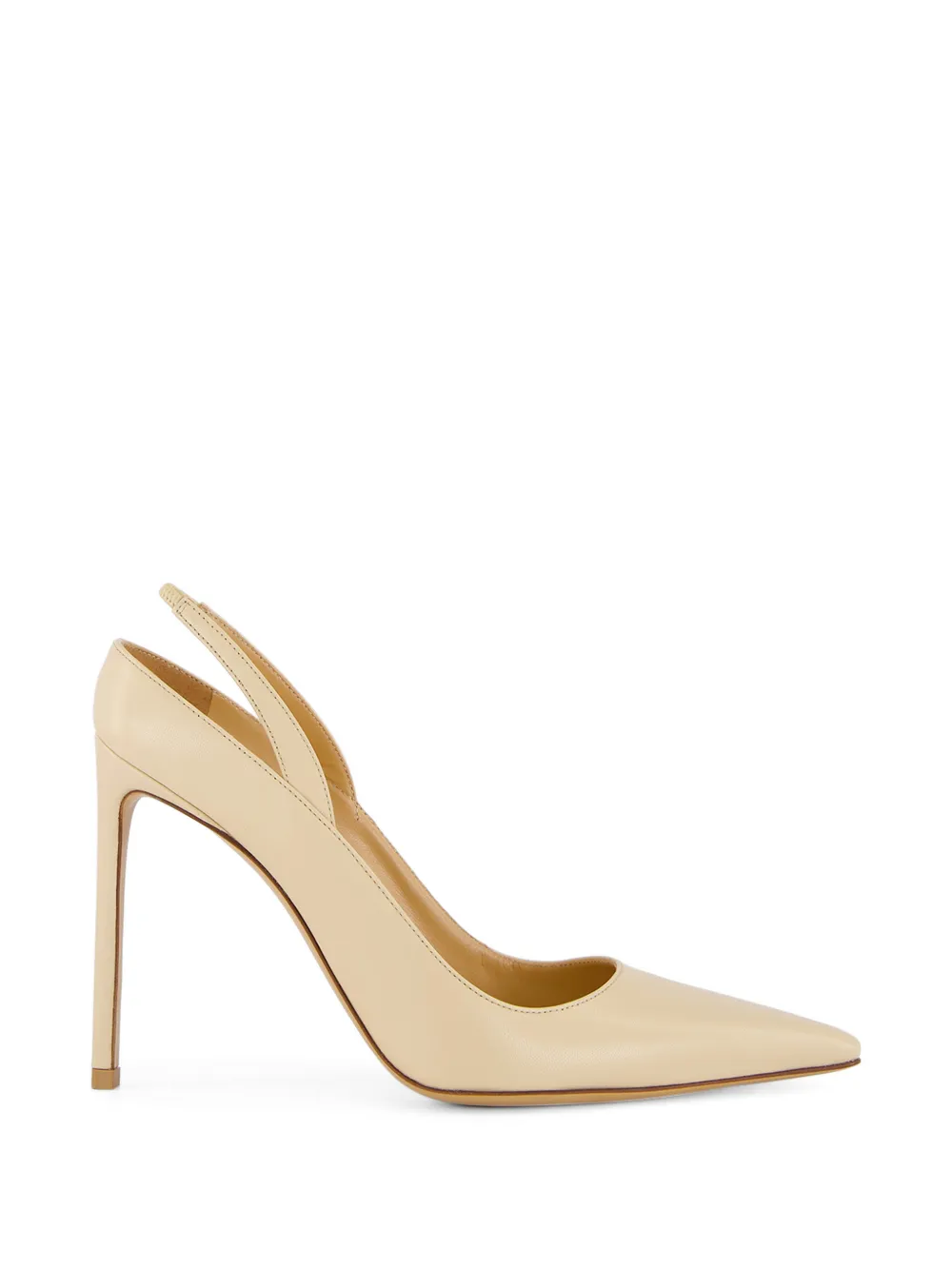 Francesco Russo slingback pointed pumps Beige