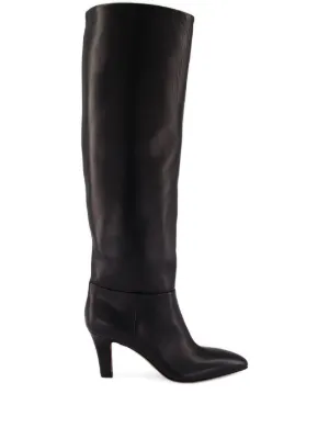 MM6 Maison Margiela レザー ロングブーツ | ブラック | FARFETCH JP