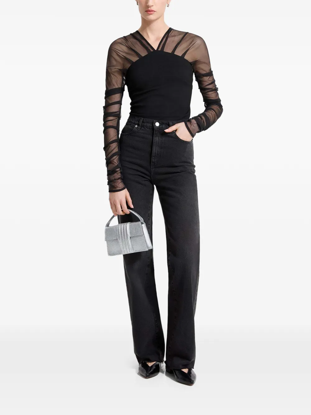 Marcella Lita Bluse mit Mesh-Ärmeln | Blusen  | Image 2