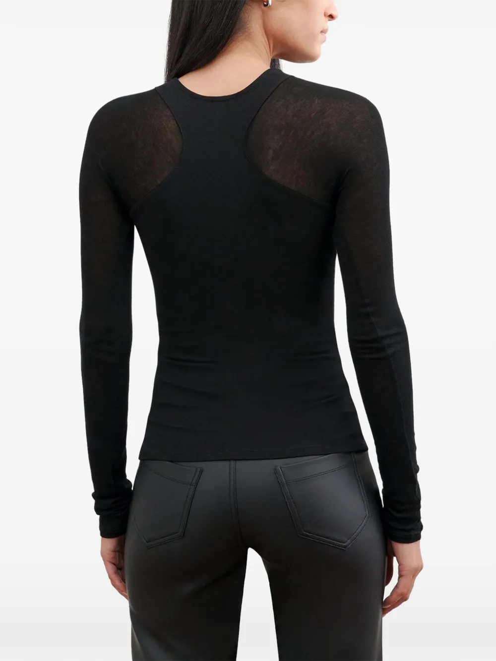 Yada Sheer-Panel Top