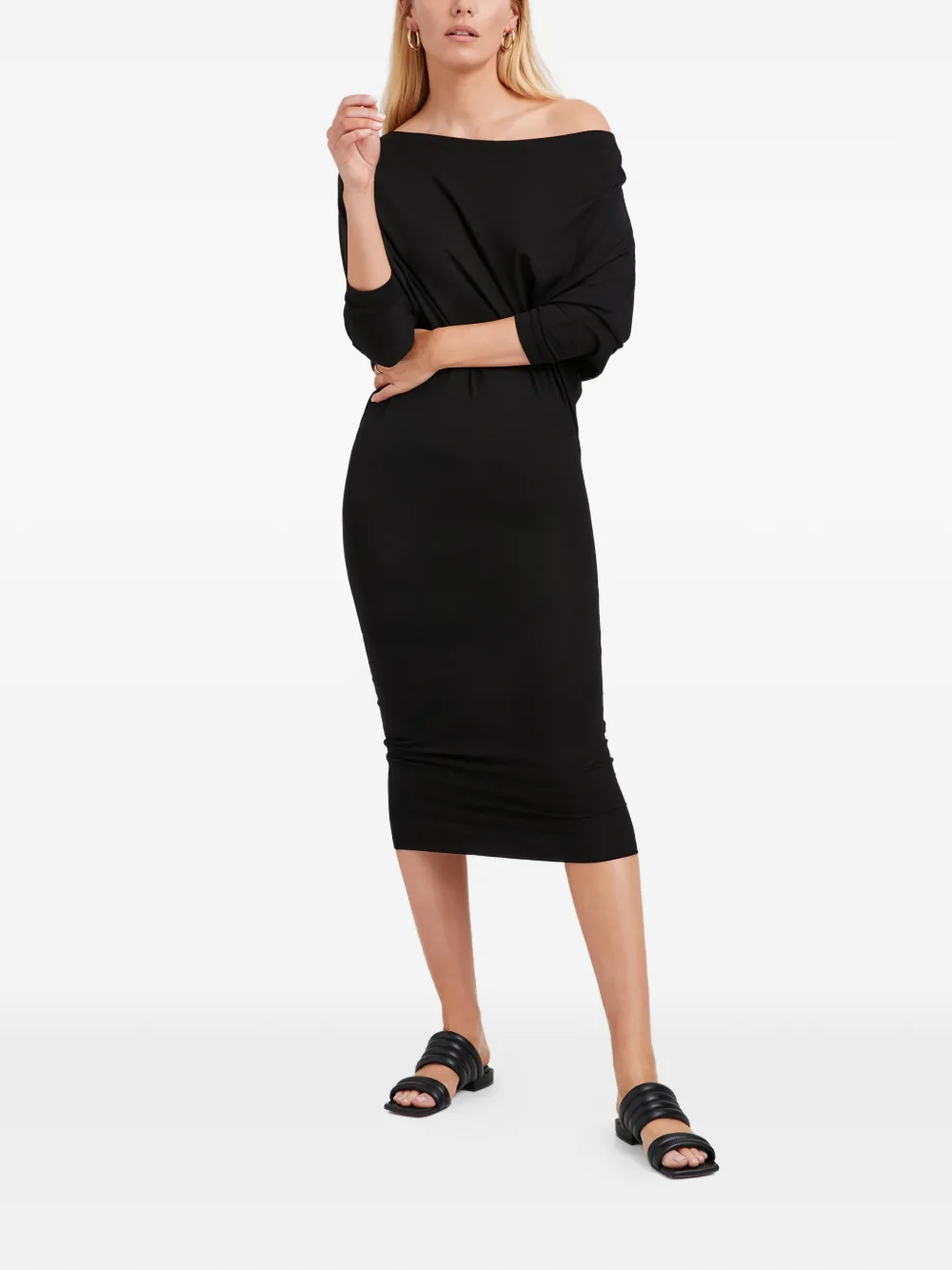 Marcella Gebreide jurk - Zwart