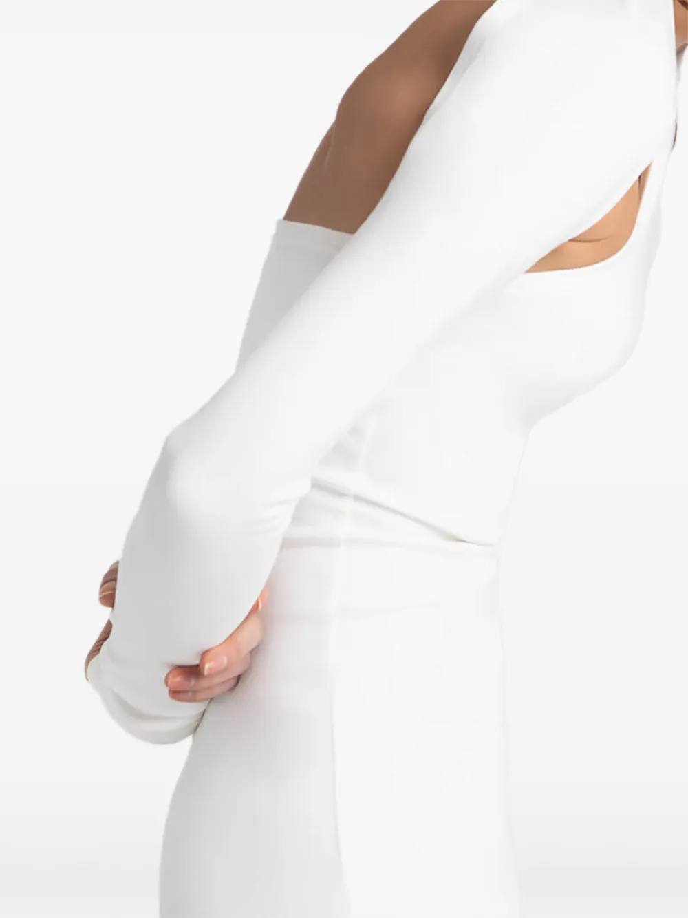  Marcella Manhattan One-shoulder Midi Dress - White 