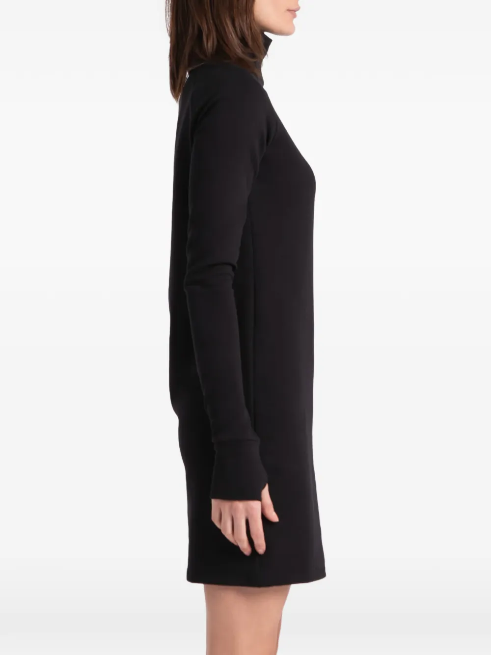 Alani Turtle-Neck Zip-Detail Mini Dress