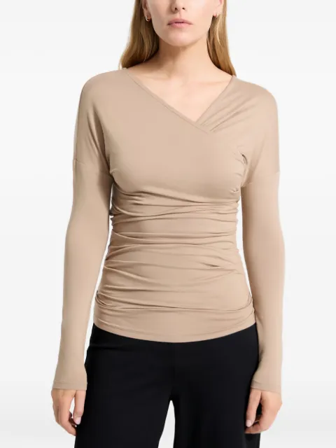 Marcella Jisoo long-sleeve V-neck T-shirt