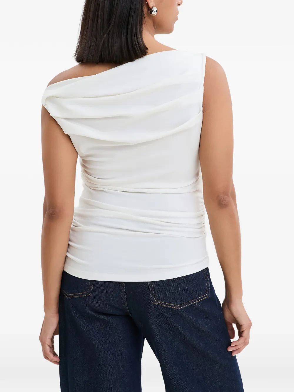 Marcella Cooper gesmockte mouwloze top Wit