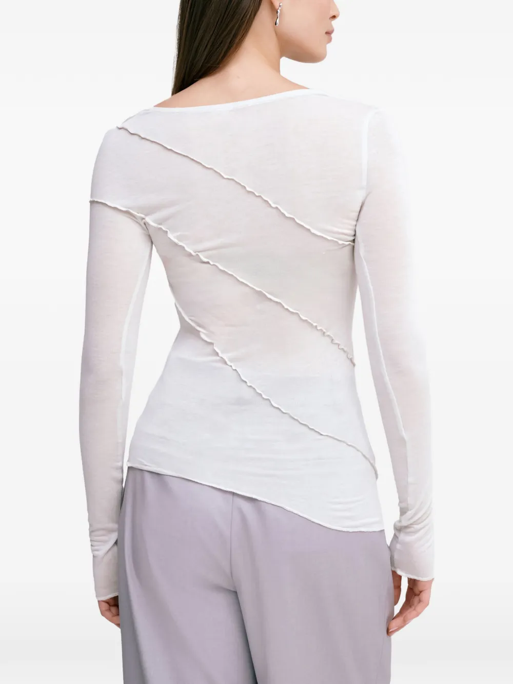  Marcella Melody Ruffled Long-sleeve Top - White 