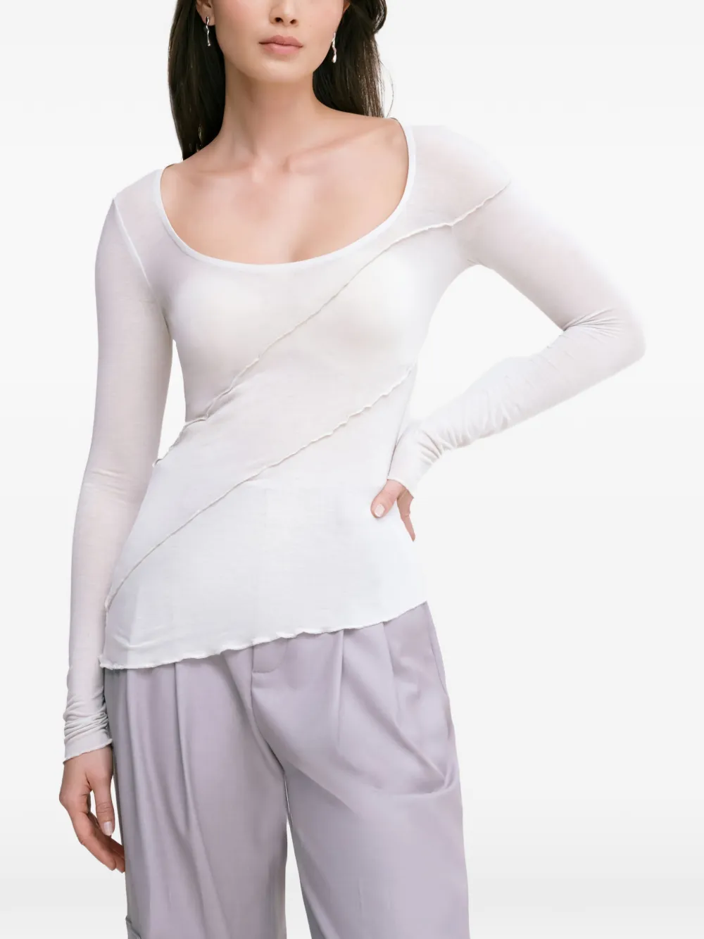 Marcella Top Melody con ruches - Bianco