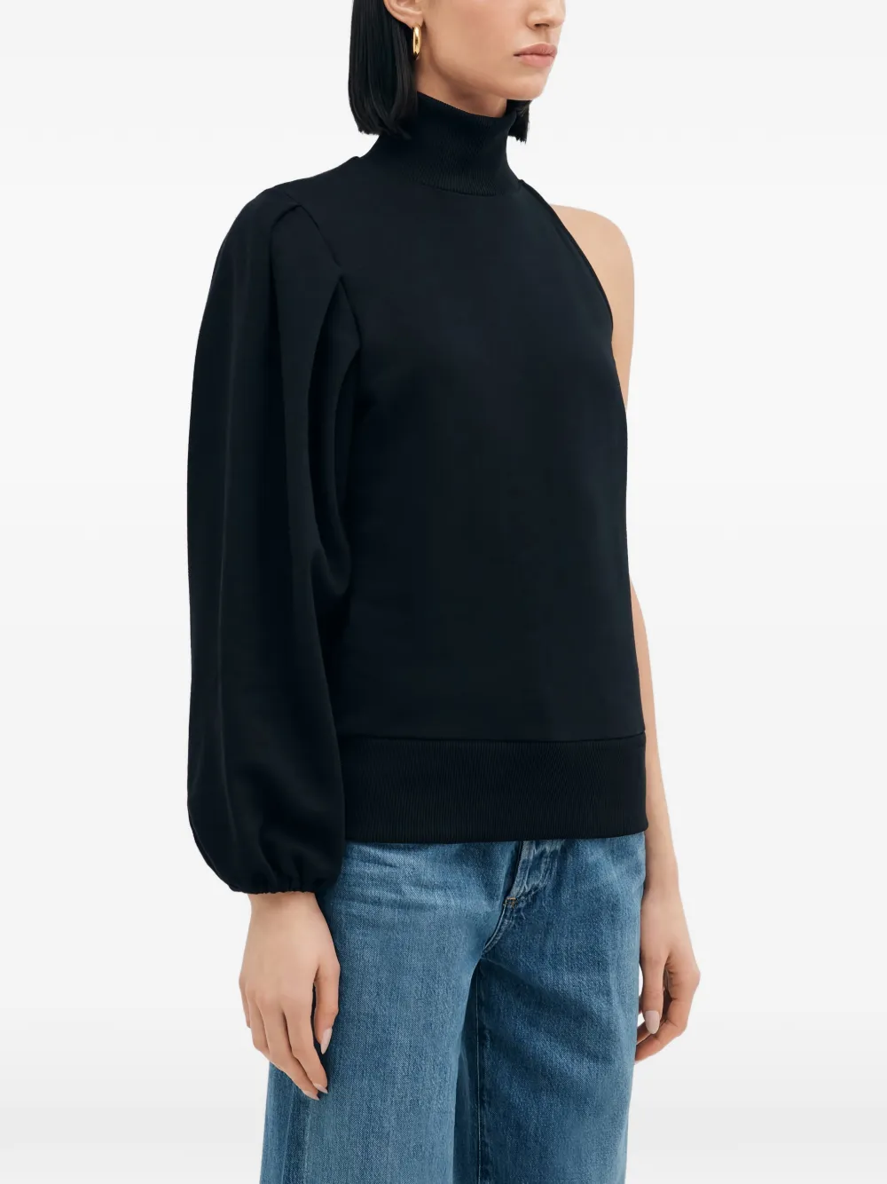 Rhett Sleeve One-Shoulder Sweatshirt