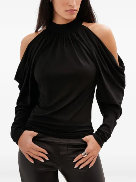Marcella Perry cold-shoulder draped top