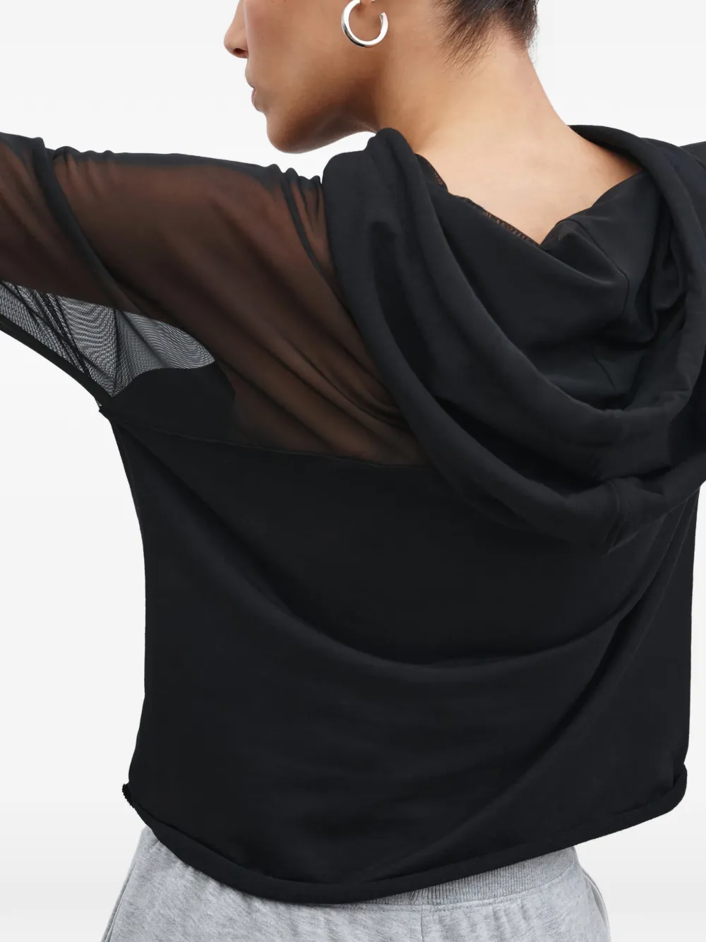  Marcella Park Mesh-panel Hoodie - Black 