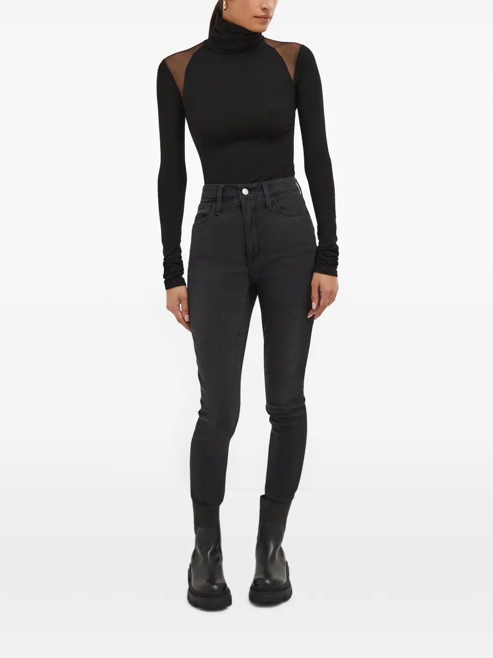 Marcella Maria mesh-panel turtleneck top | Blouses | Image 2