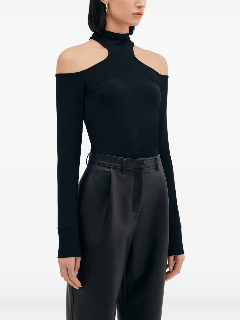  Marcella Teagan Turtleneck Top - Black 