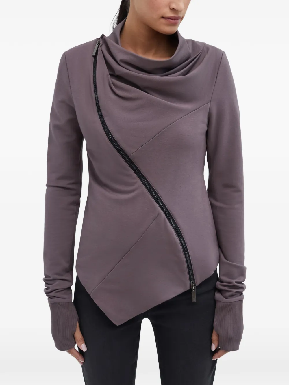 Marcella veste zippée Hoyt à col bénitier | violet | Image 1