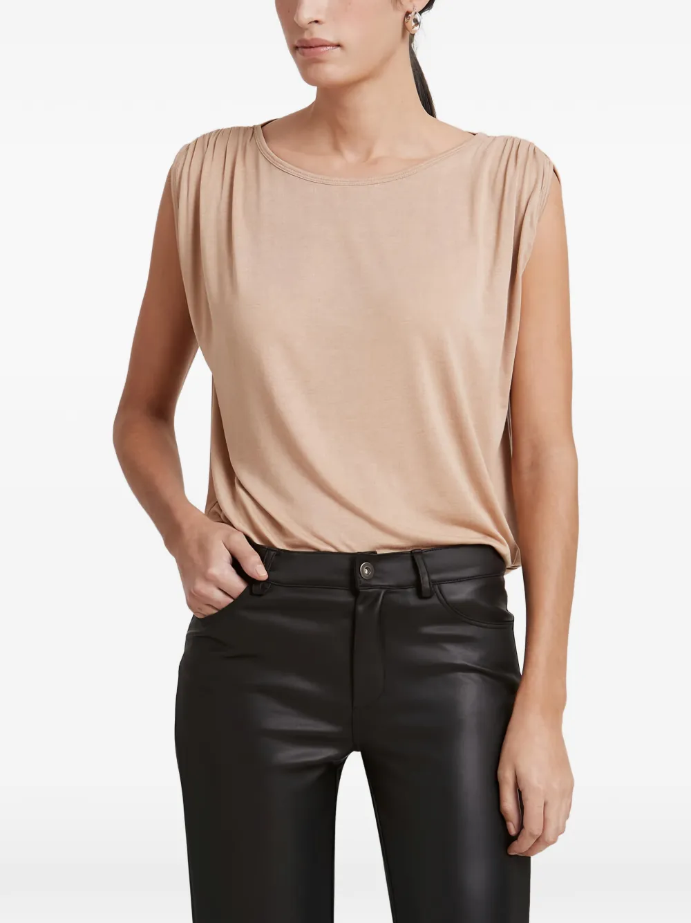 Marcella Top smanicato Greenwich Village - Toni neutri