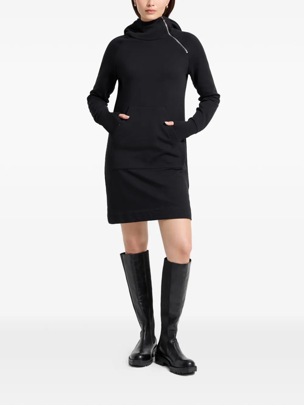 Marcella Abito corto Tompkins con cappuccio - Nero