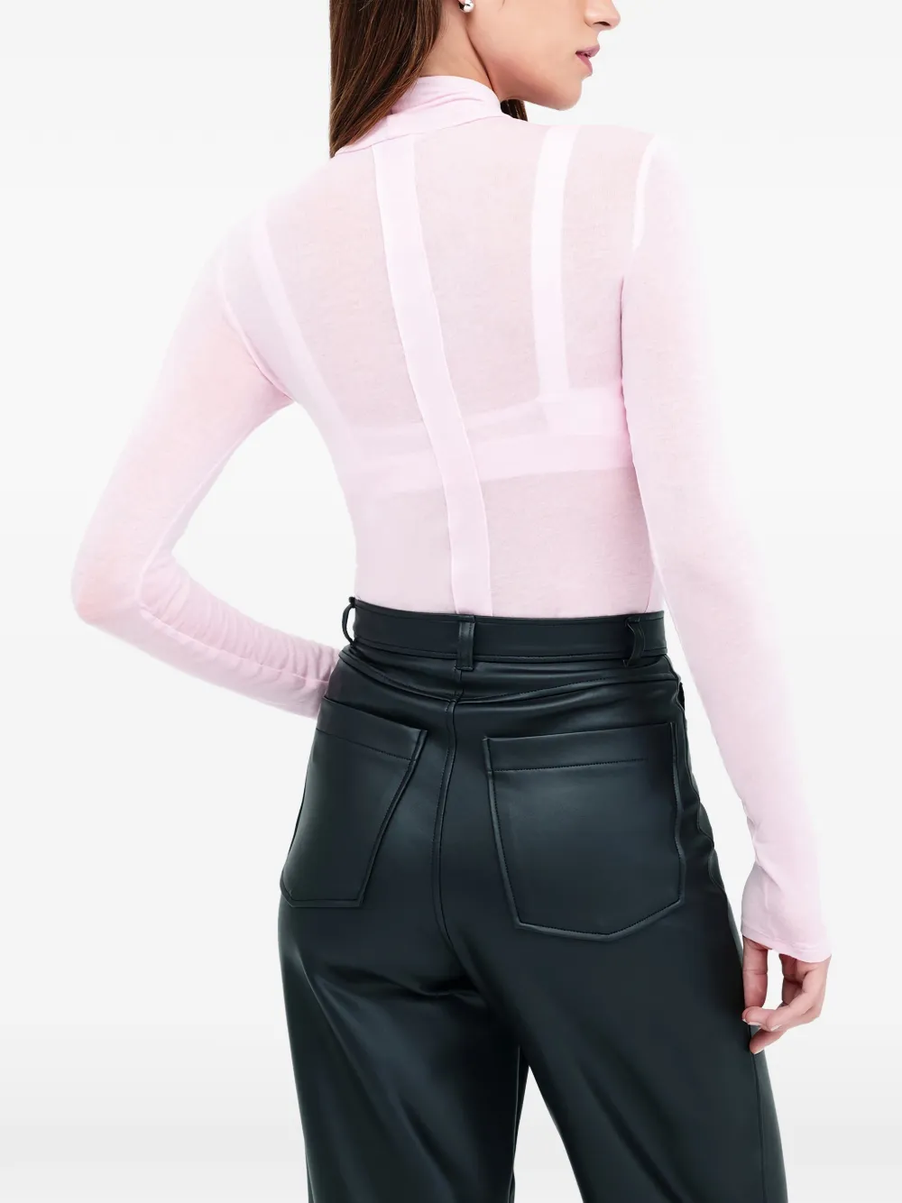  Marcella Amsterdam Panelled Turtlenek Top - Pink 
