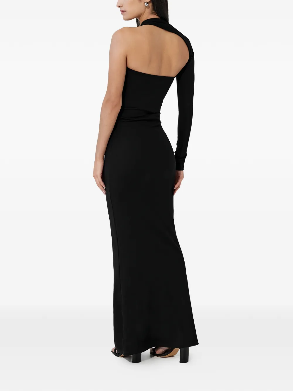  Marcella Manhattan One-shoulder Maxi Dress - Black 