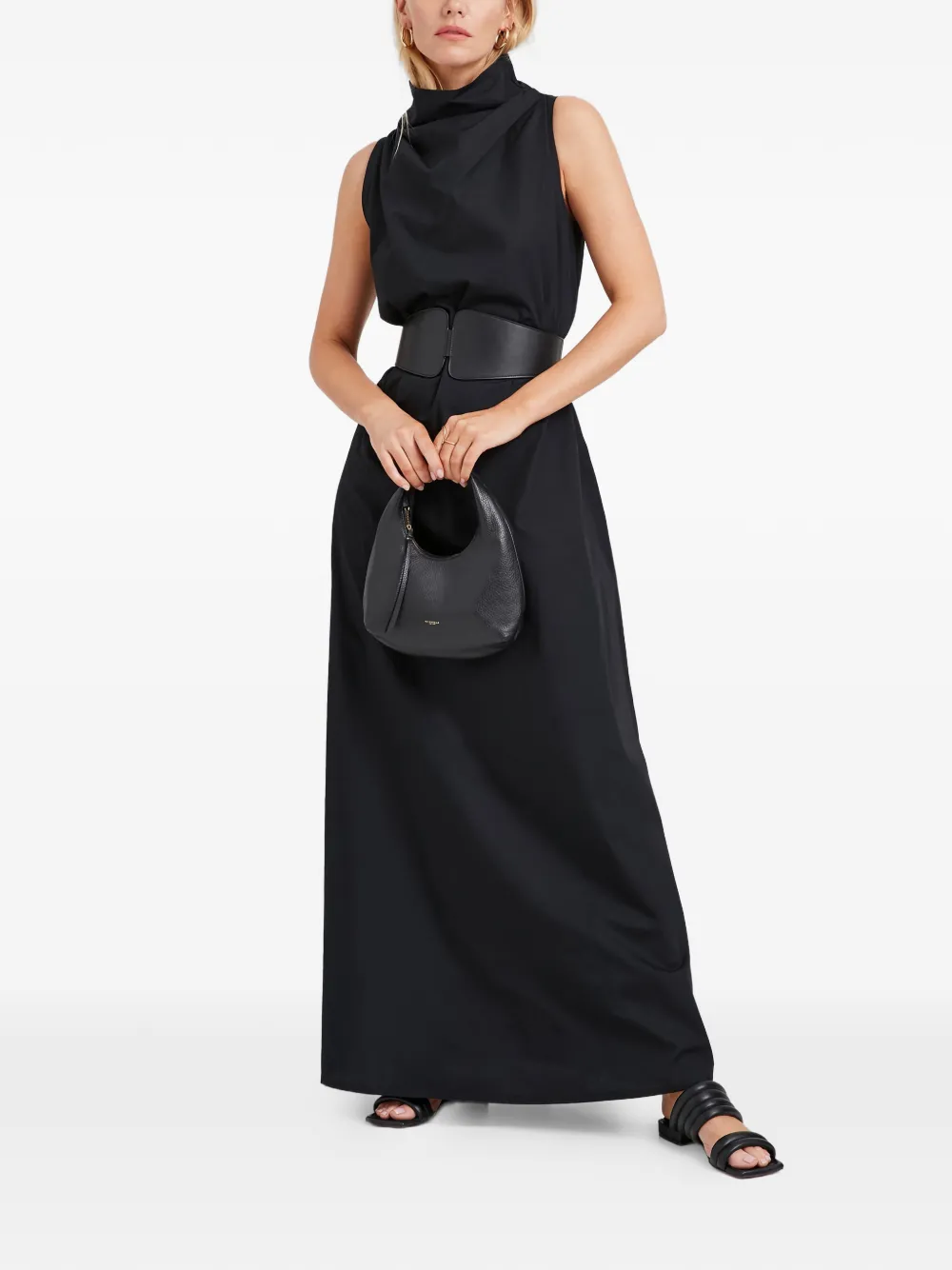  Marcella Minna High-neck Maxi Dress - Black 
