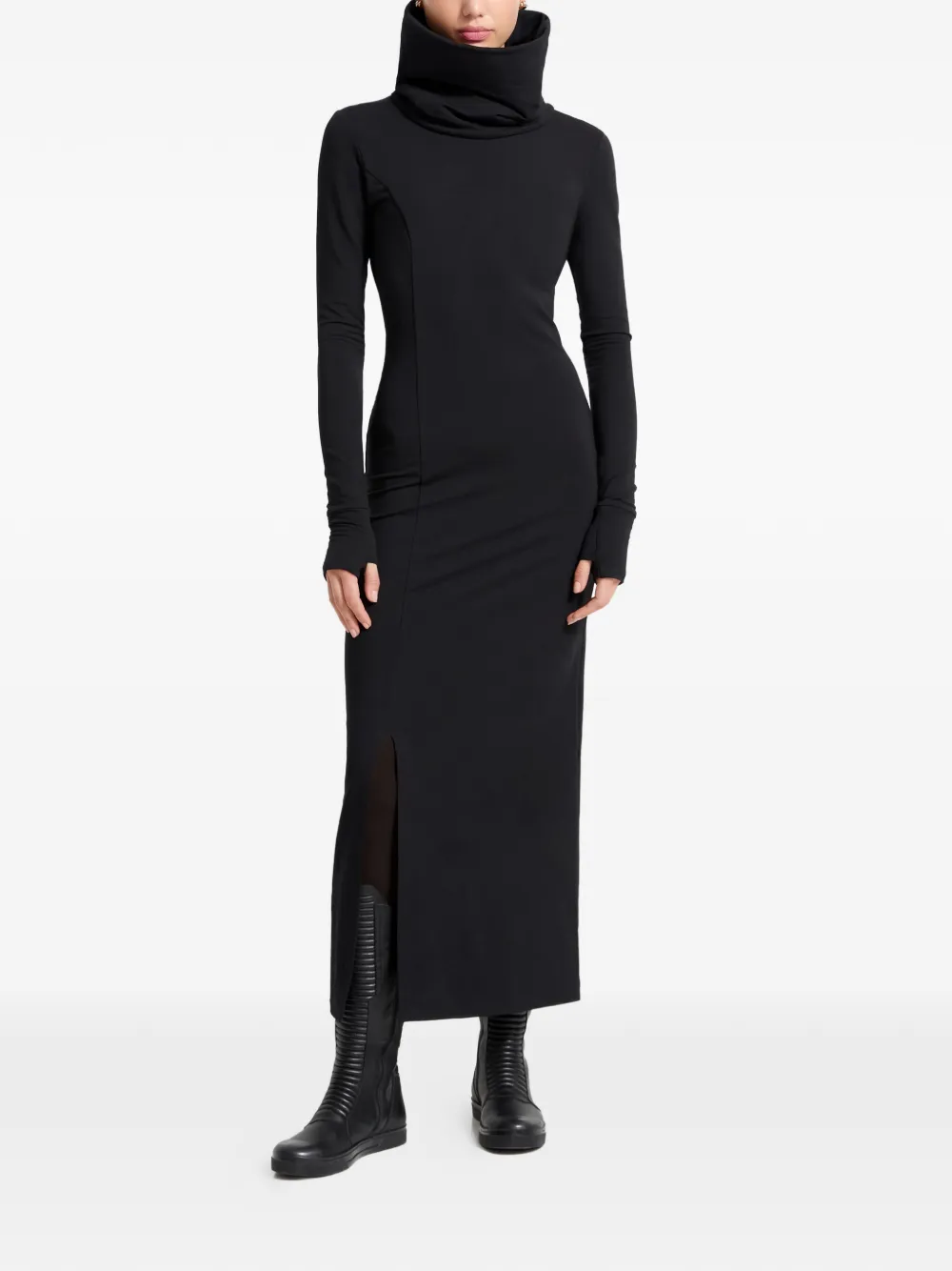 Marcella robe longue Lisa à col roulé | noir | Image 1