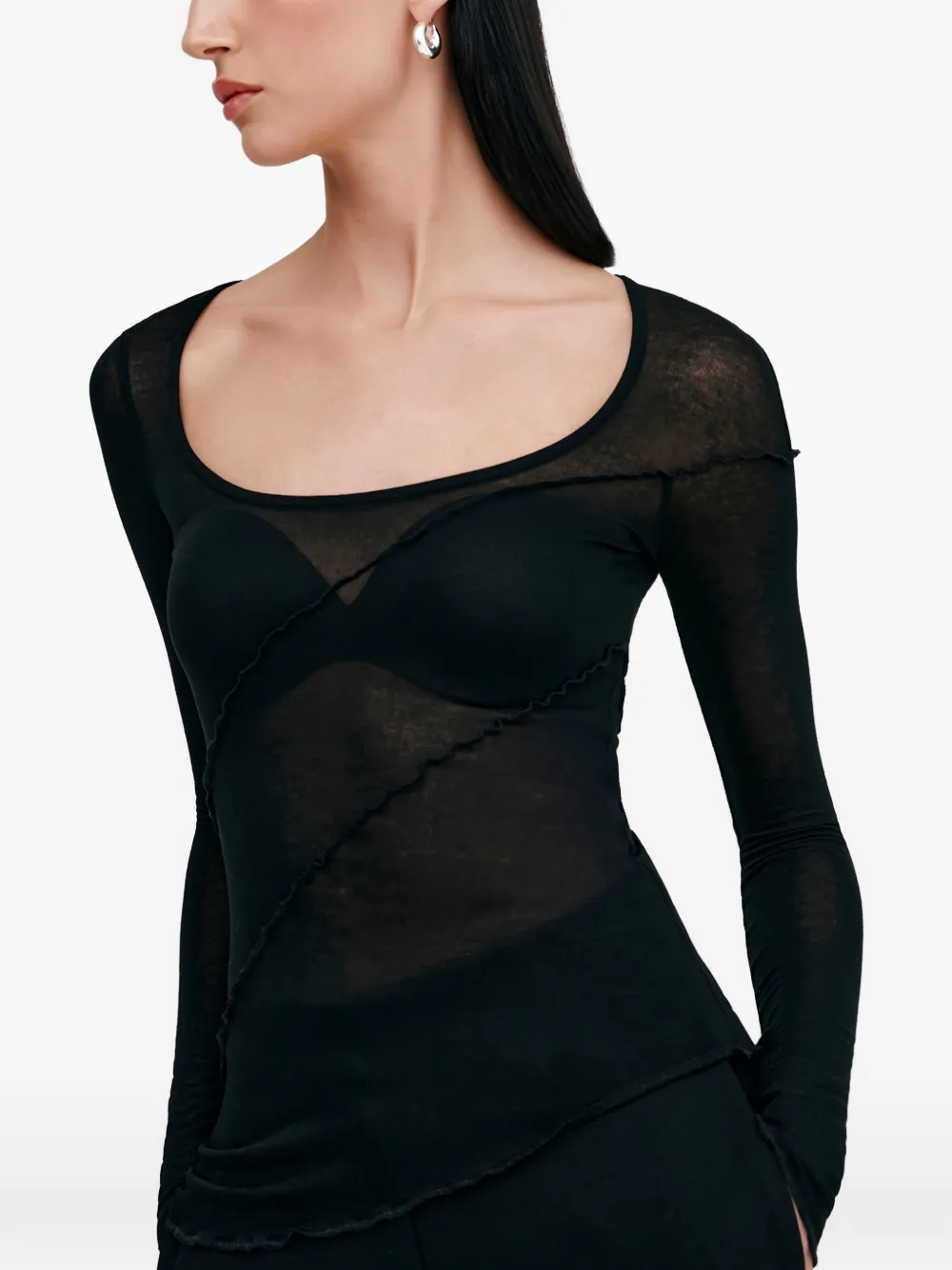  Marcella Melody Sheer Top - Black 