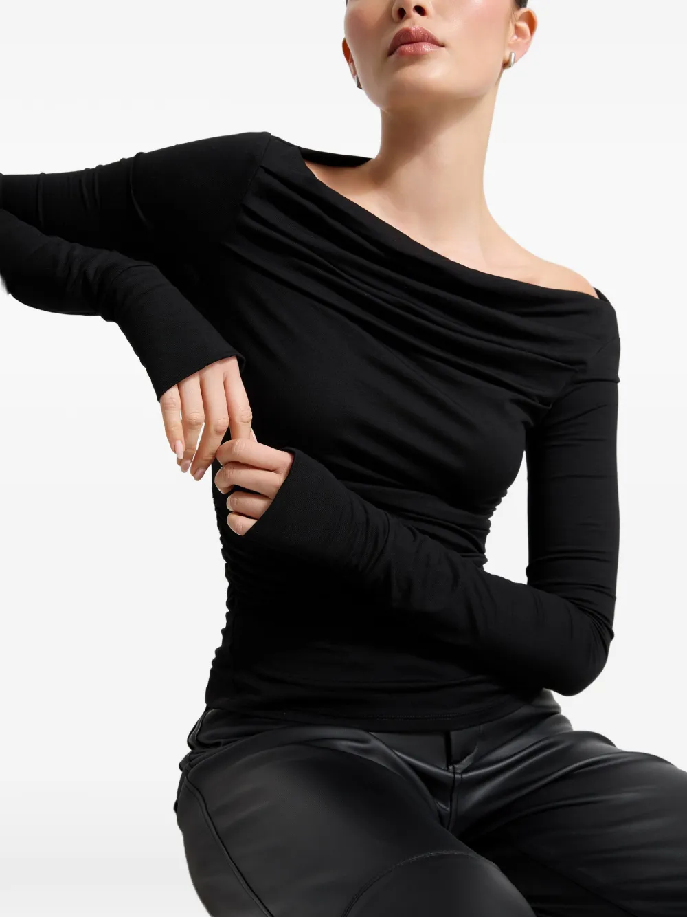 Marcella Cooper gesmockte top Zwart