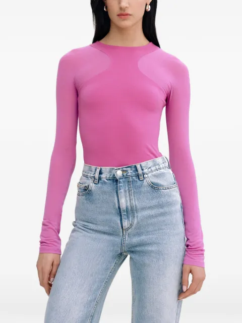 Marcella top manga larga Yada con panel traslúcido