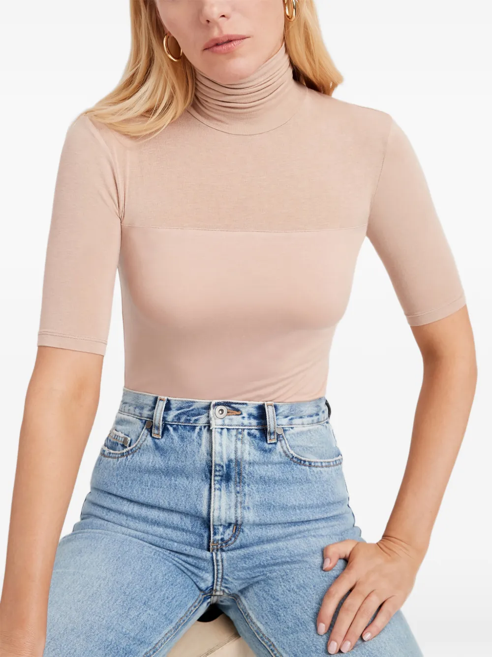 Marcella Niko sheer-eck top | Neutrals | Image 1