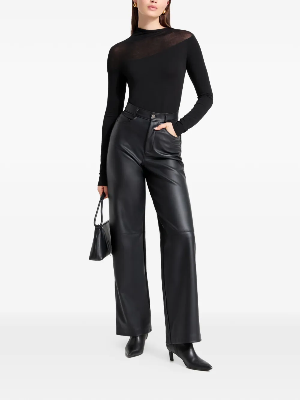 Marcella  Dove sheer-diagonal top | Blouses | Image 2