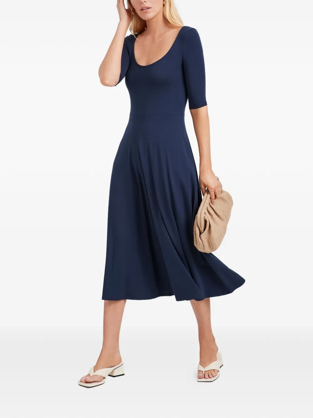  Marcella Innogen Scoop-neck Midi Dress - Blue 