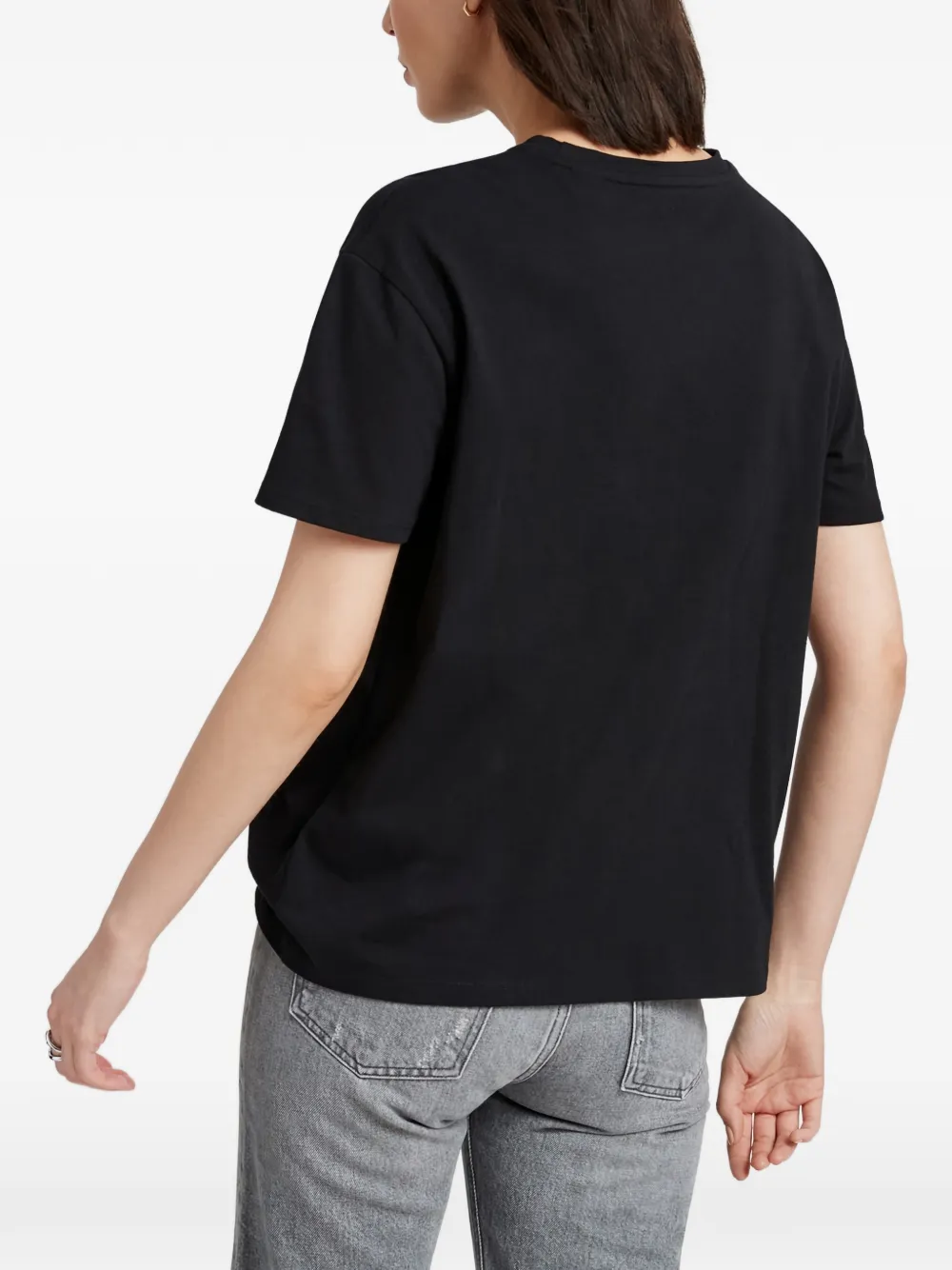  Marcella Leonie Cut-out Short-sleeve T-shirt - Black 