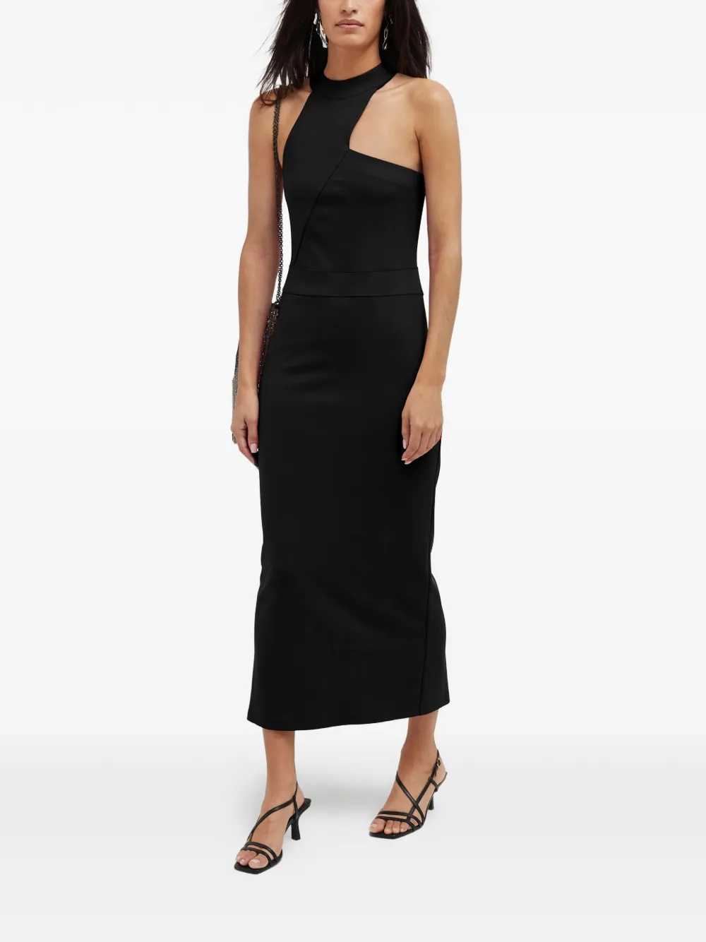 Marcella Sonata midi-jurk met uitgesneden details - Zwart