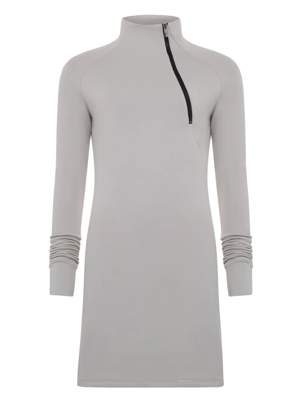 Marcella Alani mini-jurk met opstaande hals en rits - Grijs