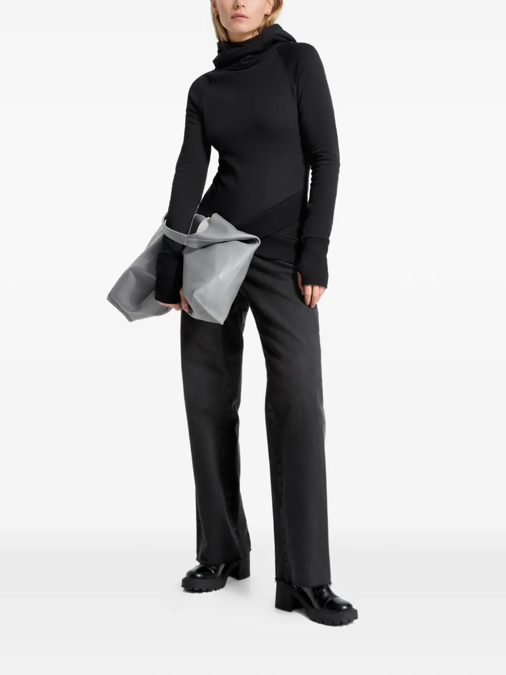 Marcella Geneva hoodie met lange mouwen - Zwart